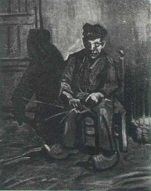 Винсент Виллем Ван Гог Антверпен Нюэнен,Крестьянин изготавливающий корзину 